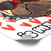 My Pug In My Valentine Cute Valentineu2019s Day Pe Poster (Ecke)