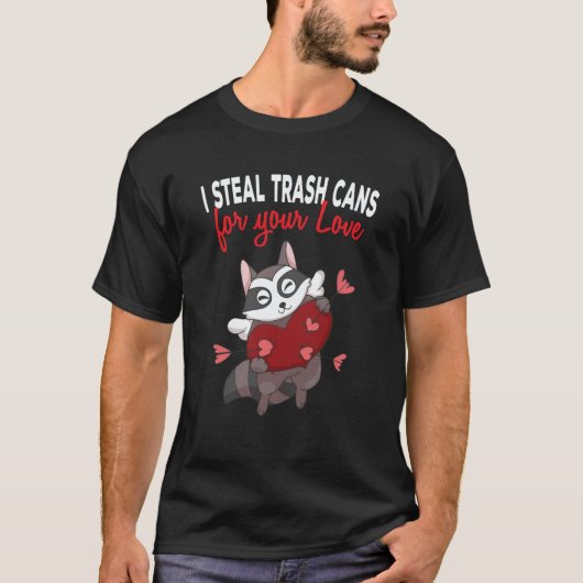 My Raccoon Is My Valentine Trash Panda Cupid Valen T-Shirt (Vorderseite)