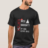 My Real Estate Deals Nice Naughty Christmas V Neck T-Shirt (Vorderseite)