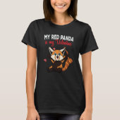 My Red Panda Is My Valentine Panda Bear Cupid Vale T-Shirt (Vorderseite)