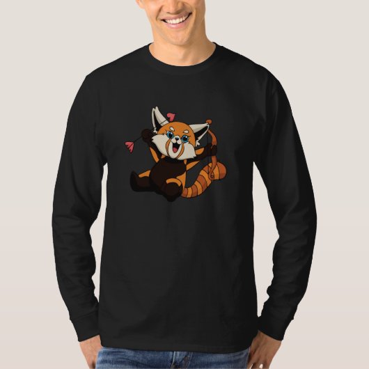 My Red Panda Is My Valentine Panda Bear Cupid Vale T-Shirt (Vorderseite)