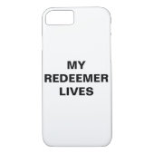 "My Redeemer Lives" Apple iPhone 8/7 Fall Case-Mate iPhone Hülle (Rückseite)