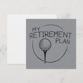 My Retirement Plan Funny Saying Golfing Golfer  Einladung (Vorne/Hinten)