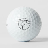 My Retirement Plan Funny Saying Golfing Golfer  Golfball (Vorderseite)