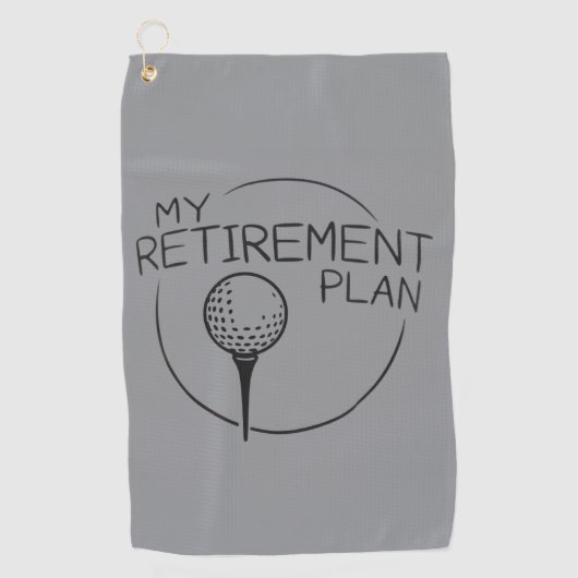 My Retirement Plan Funny Saying Golfing Golfer Golfhandtuch (Vorderseite)