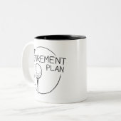 My Retirement Plan Funny Saying Golfing Golfer  Zweifarbige Tasse (Vorderseite Links)