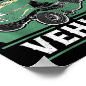 My Retirement Vehicle Funny Riding Lawn Mower Retr Poster (Ecke)