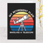 My Retiret Plan Involves A Telescope Karte (Gelbe Blume)