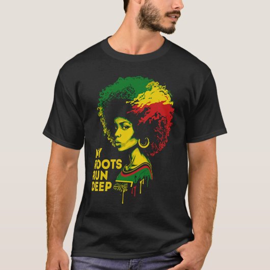 My Roots Run Deep Afro American Black History T-Shirt (Vorderseite)