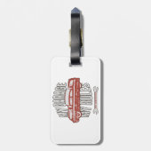 My Rules Classic Red Car Retro Mechanic Gepäckanhänger (Rückseite vertikal)