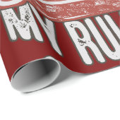 My Rules Classic Red Car Retro Mechanic Geschenkpapier (Rolleneckpunkt)