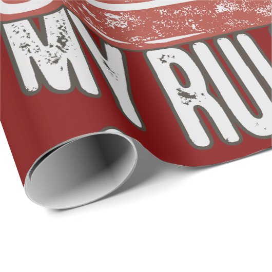 My Rules Classic Red Car Retro Mechanic Geschenkpapier (Rolleneckpunkt)