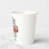 My Rules Classic Red Car Retro Mechanic Pappbecher (Links)