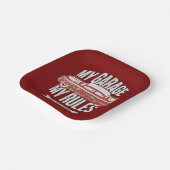 My Rules Classic Red Car Retro Mechanic Pappteller (Gewinkelt)
