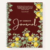 My Sabbath Journal | Floral Scripture Design Notizblock (Vorderseite)
