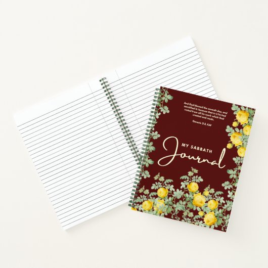 My Sabbath Journal | Floral Scripture Design Notizblock (Innenseite)