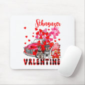 My Schnauzer Is My Valentine Two Dogs With Gnome P Mousepad (Mit Mouse)