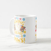 My Sewing Squad Has Paws Funny Cat Quilting Kaffeetasse (Vorderseite Links)