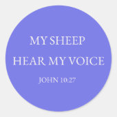My Sheep Hear My Voice Bible Verse Sticker (Vorderseite)