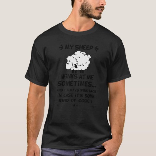 My sheep Winks At Me Sometimes Premium T-Shirt (Vorderseite)