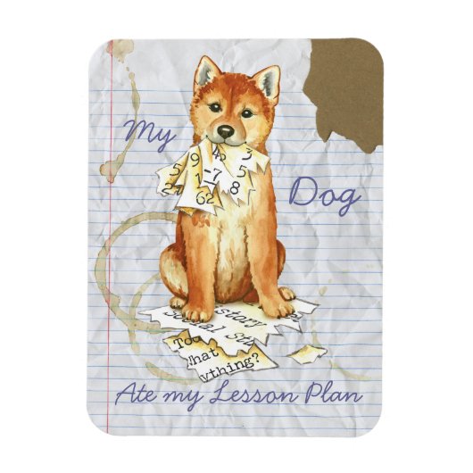 My Shiba Inu Ate My Lessingplan Magnet (Vertikal)
