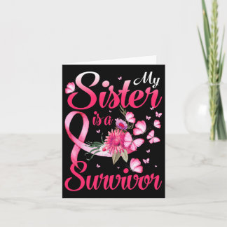 My Sister Is a Survivor Butterfly Breast Cancer Aw Karte