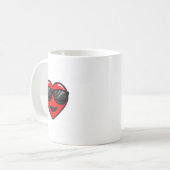 My Sister Is My Valentine Heart Sungles Boy Girl Kaffeetasse (Vorderseite Links)