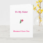 My Sister Karte (Gelbe Blume)