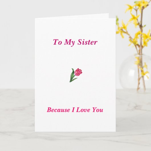 My Sister Karte (Gelbe Blume)