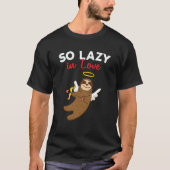 My Sloth Is My Valentine Lazy Sloths Cupid Valenti T-Shirt (Vorderseite)