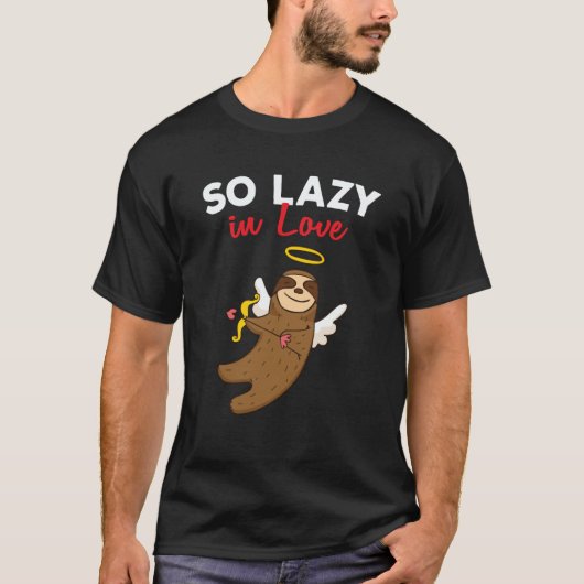 My Sloth Is My Valentine Lazy Sloths Cupid Valenti T-Shirt (Vorderseite)