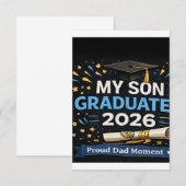 My Son Graduated 2026 Begleitkarte (Vorne/Hinten)
