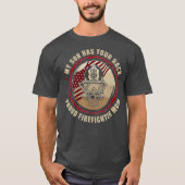 My Son Has Your Back Proud Firefighter Mom Thin T-Shirt (Vorderseite)