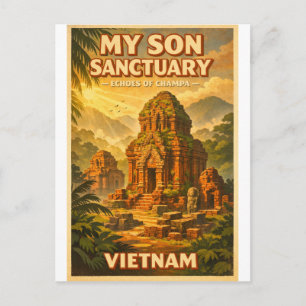 My Son Heiligtum, Vietnam, in klassischer Ausführu Postkarte