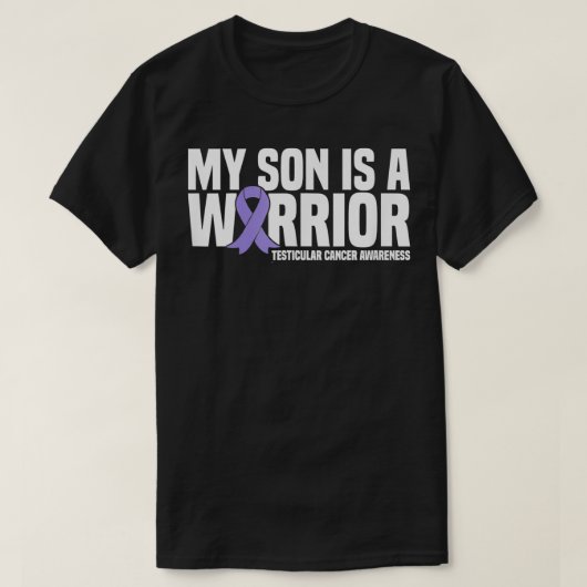 My Son is a Warrior Testicular Cancer Awareness T-Shirt (Design vorne)