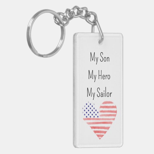 My Son My Held My Sailor US NAVY Mama Schlüsselanh Schlüsselanhänger (Vorderseite links)