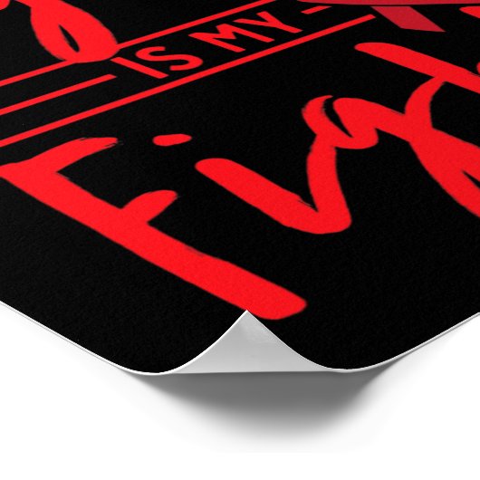 My Son's Fight Is My Fight Blood Cancer Awareness Poster (Ecke)