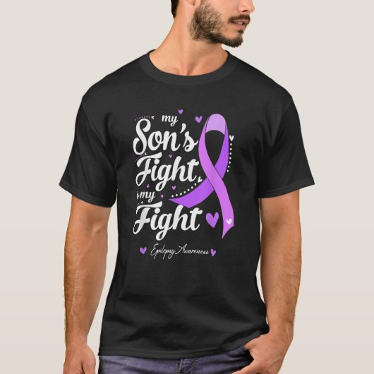 My Son's Fight is My Fight Epilepsy Awareness T-Shirt (Vorderseite)