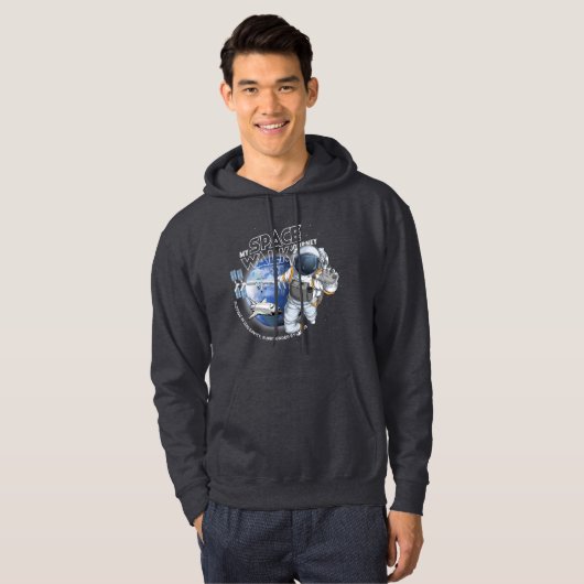 My spacewalk Journey (Dark mode) | Men Hoodie (Vorne ganz)