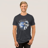 My spacewalk Journey (Dark mode) | Men Tri-Blend Shirt (Vorderseite voll)