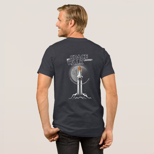 My spacewalk Journey (Dark mode) | Men Tri-Blend Shirt (Rückseite voll)