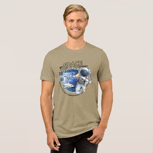 My spacewalk Journey | Men Tri-Blend Shirt (Vorderseite voll)