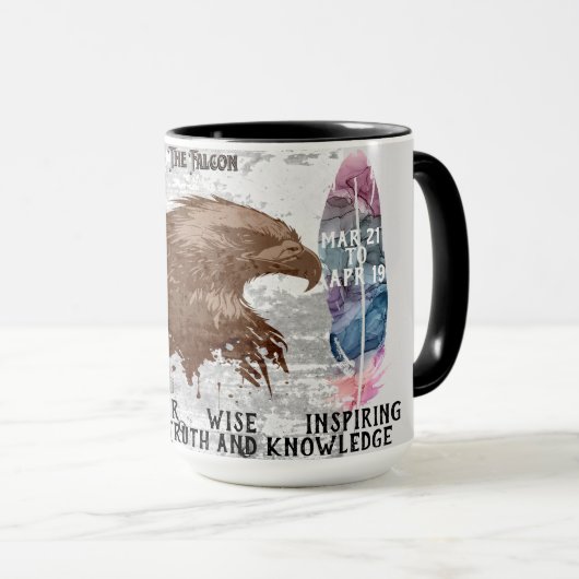 "My Spirit Animal" Die Falkenkaffee-Tasse Tasse (VorderseiteRechts)