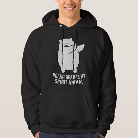 My Spirit Animal Is A Polar Bear | Cute Polar Bear Hoodie (Vorderseite)