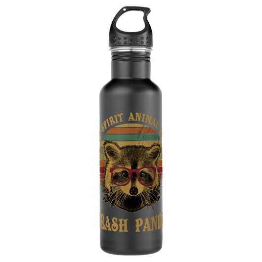 My Spirit Animal ist ein Trash Panda lustiges Raco Edelstahlflasche (Vorderseite)