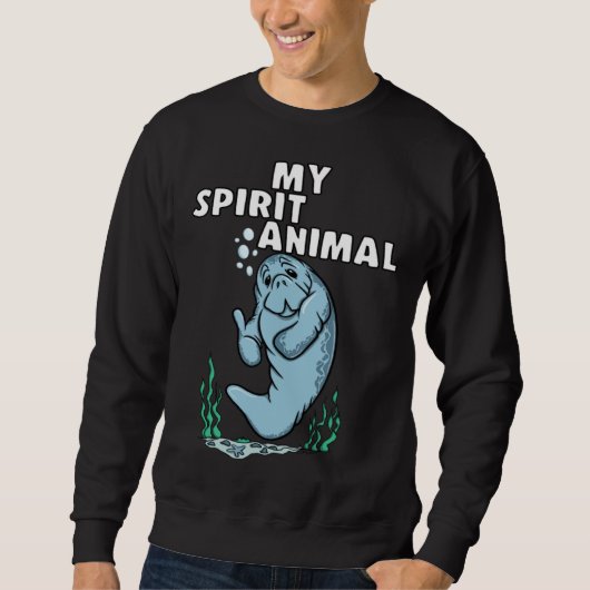 MY SPIRIT ANIMAL Manatee Sweatshirt (Vorderseite)
