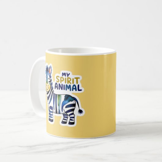 My Spirit Animal Zebra Tasse (Vorderseite Links)