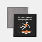My Sport Involves Falling On Purpose Climbing Humo Magnet (Vorderseite/Rückseite)