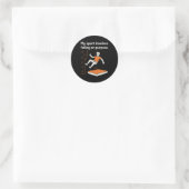 My Sport Involves Falling On Purpose Climbing Humo Runder Aufkleber (Tasche)