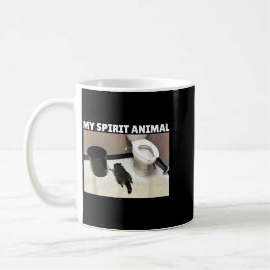 My Srit Animal Drunk Raccoon Funny Lazy Mood  Kaffeetasse (Links)